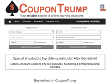 Tablet Screenshot of coupontrump.com